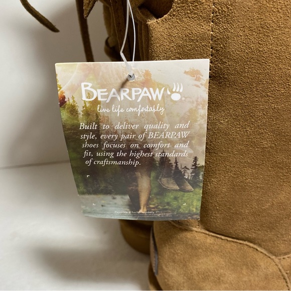 New BearPaw Women’s Phylly Hickory II Tan Suede Lace-Up Boots Size 11 - Picture 15 of 16